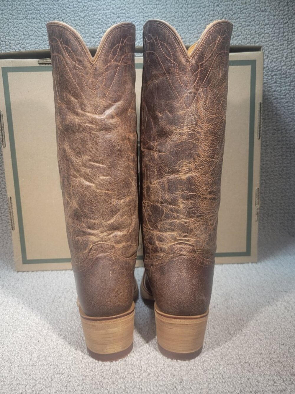 Tecovas The Charlie Women's Size 7.5B Cafe Goat Stovepipe Boots - Picture 3 of 11